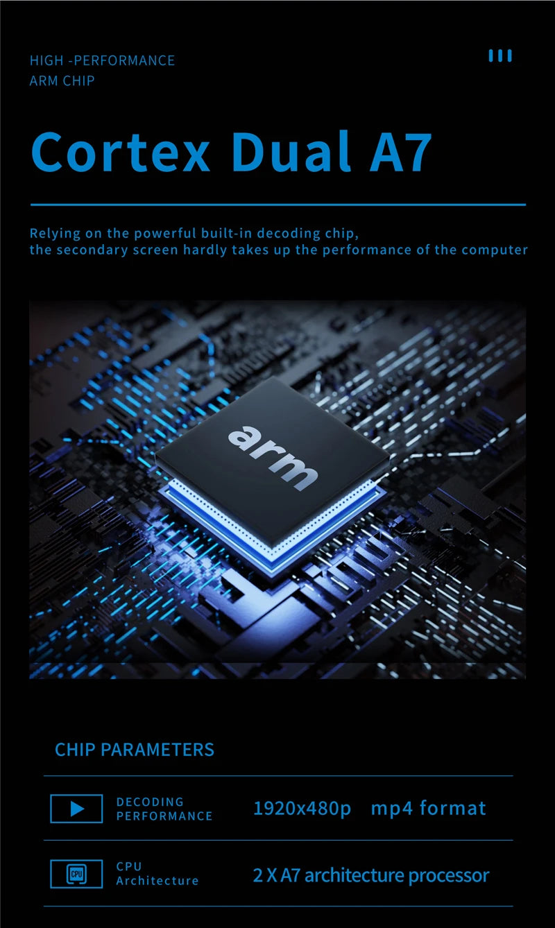 8.8" Ultra-Wide IPS Smart Secondary Display – Hardware Monitor with TURZX Integration