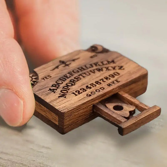 Mini Retro Ouija Board – Wooden Miniature Spirit Board