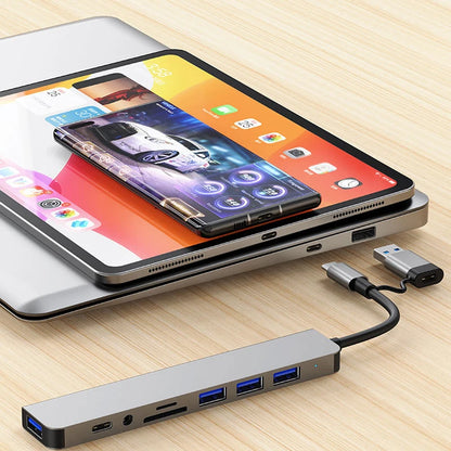 8-in-2 USB & Type-C HUB Docking Station