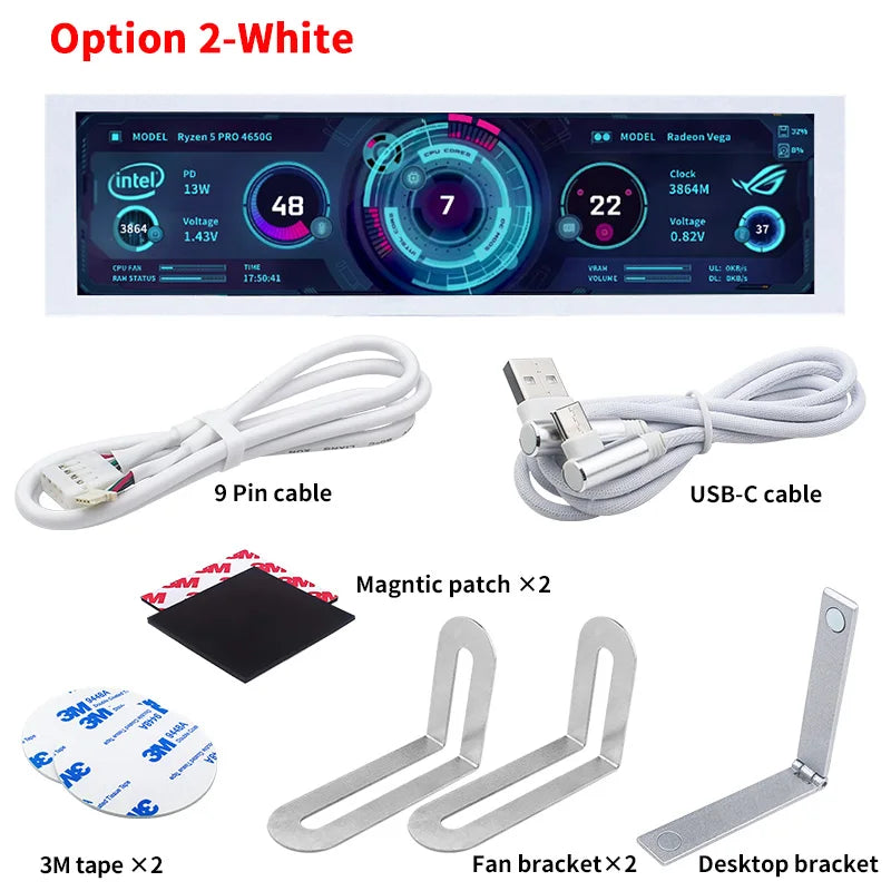 8.8" Ultra-Wide IPS Smart Secondary Display – Hardware Monitor with TURZX Integration