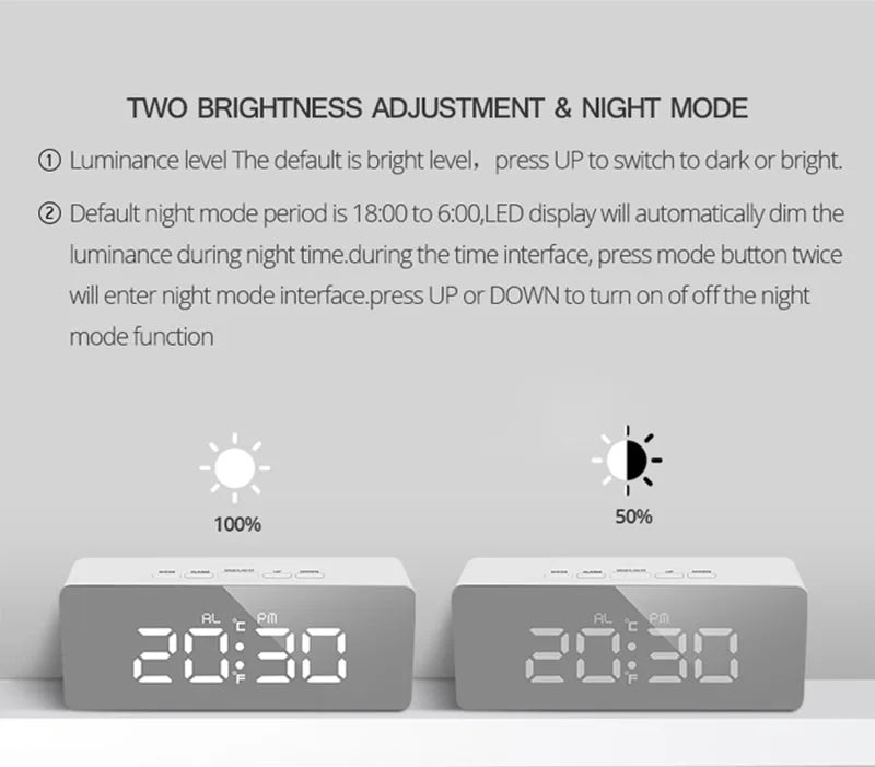 LED Digital Desk Clock – Minimalist Desktop Display